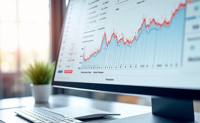 Modern AI Dashboard showing predictive forecasting charts